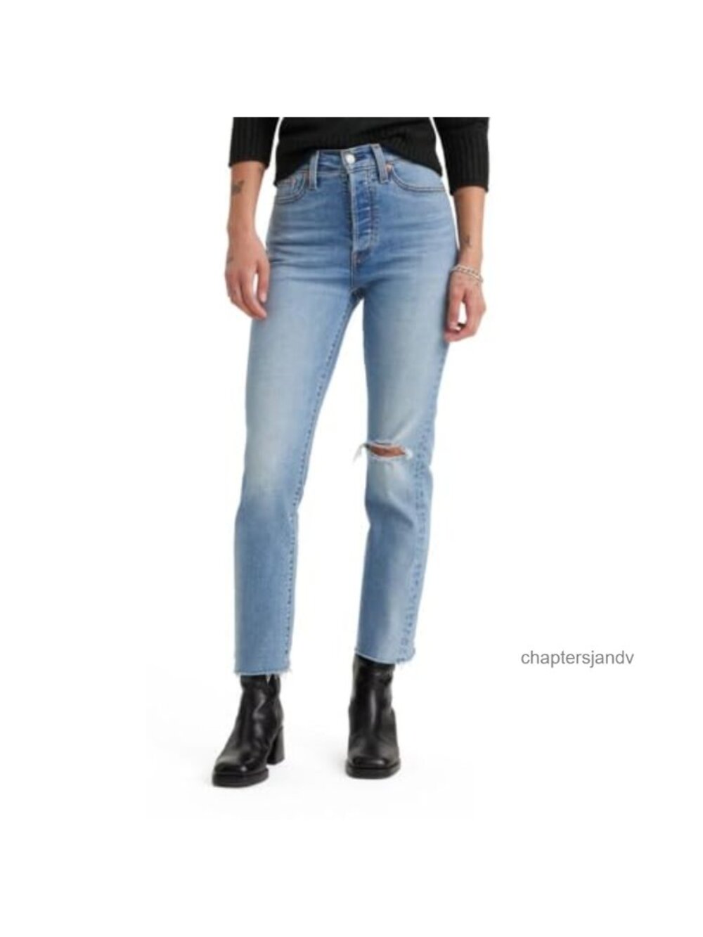 High Rise Wedgie Straight Jeans Snug Hip Thigh Denim Pants